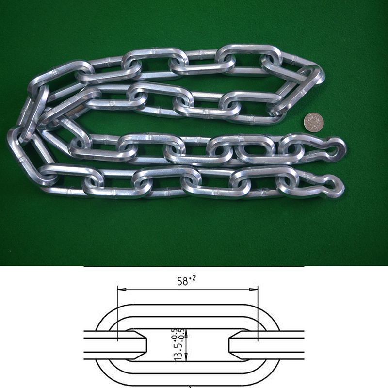 Correntes de aço de liga hexagonal de 10 mm (galvanização ecológica)